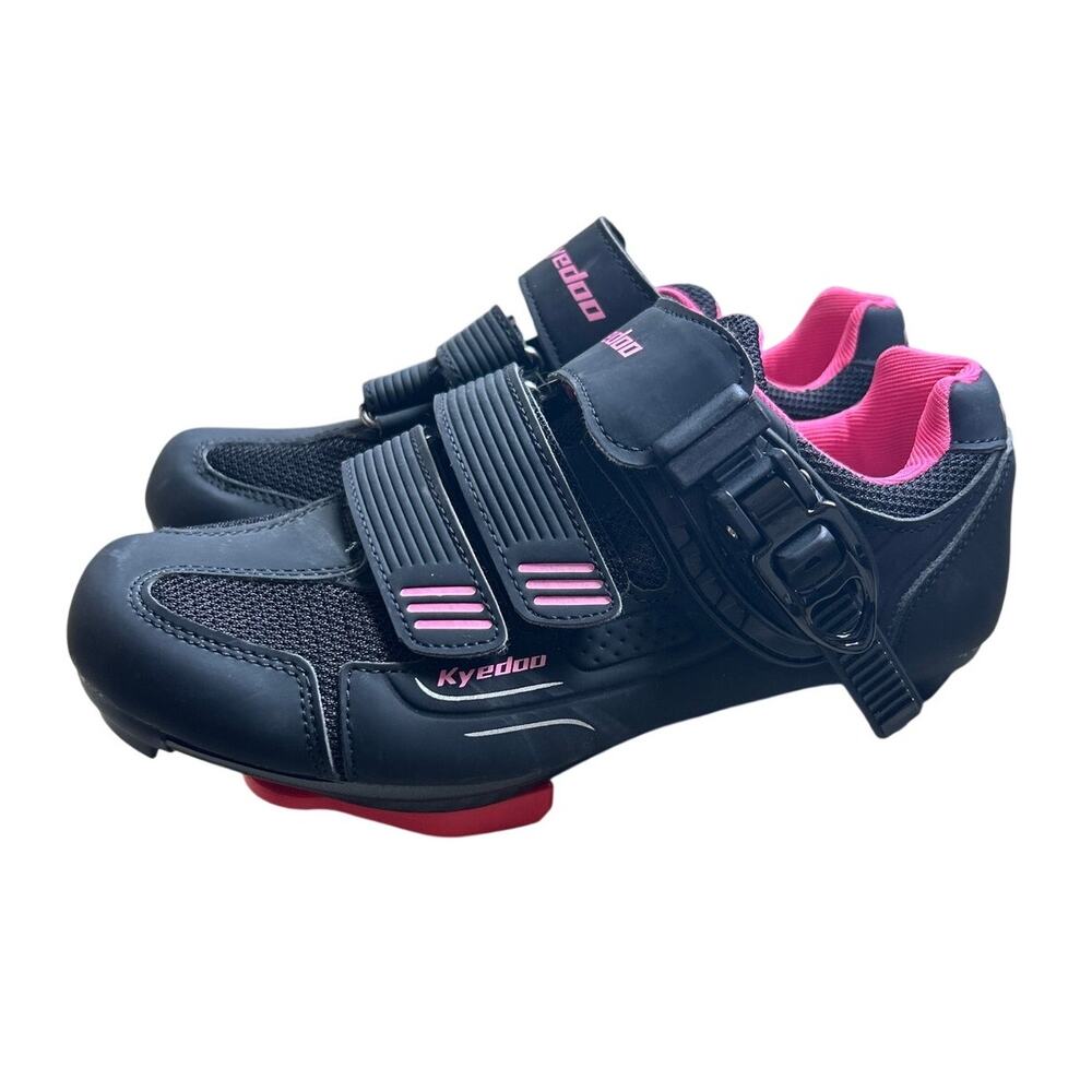 Kyedoo Black & Pink Indoor Cycling Spin Bike Shoes Size EU 38 / US Women's 7-7.5